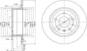 Delphi BG2381 тормозной диск на OPEL OMEGA A (16_, 17_, 19_)