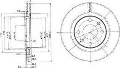 Delphi BG2387 тормозной диск на PEUGEOT 306 (7B, N3, N5)
