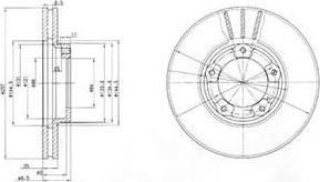 Delphi BG2423 тормозной диск на TOYOTA HILUX II пикап (LN8_, RN5_, LN6_, YN6_, YN5_, LN5_, RN6_)