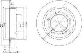 Delphi BG2584 Диск тормозной SUZUKI JIMNY 1.3 98-/SAMURAI 88-/VITARA 1.6-1.9 88-98 передний