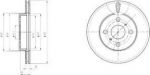 Delphi BG2588 тормозной диск на TOYOTA COROLLA FX Compact (E8B)