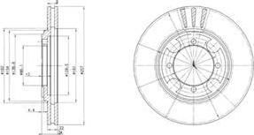 Delphi BG2628 тормозной диск на HYUNDAI LANTRA I (J-1)