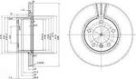 Delphi BG3043 Диск тормозной E39 520-535 95-04 передний вентилируемый