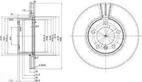 Delphi BG3043 Диск тормозной E39 520-535 95-04 передний вентилируемый