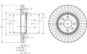 Delphi BG3430C тормозной диск на RENAULT SCЙNIC I (JA0/1_)
