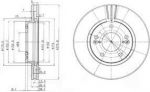 Delphi BG3721 тормозной диск на HYUNDAI SANTA FE I (SM)