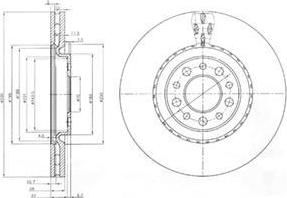 Delphi BG3993 тормозной диск на ALFA ROMEO 159 (939)