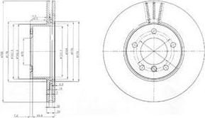 Delphi BG3998 тормозной диск на 3 (E90)