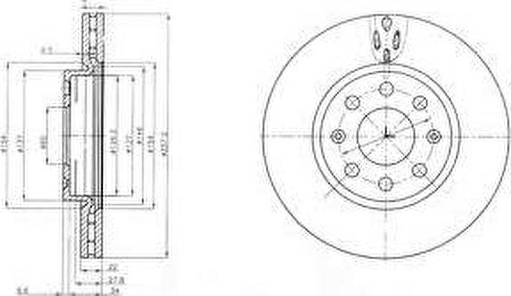 Delphi BG4004C тормозной диск на OPEL CORSA D