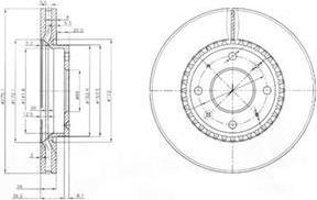 Delphi BG4016 тормозной диск на KIA SPECTRA седан (LD)