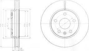 DELPHI Диск тормозной OPEL INSIGNIA 08-/SAAB 9-5 10- R16
