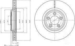 Delphi BG4203C тормозной диск на JAGUAR S-TYPE (CCX)