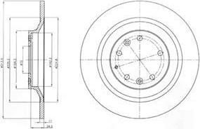 Delphi BG4318 тормозной диск на MAZDA 6 (GG)