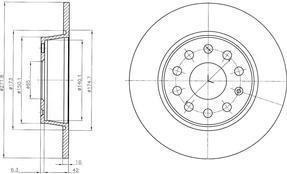 Delphi BG4324C тормозной диск на OPEL MONZA A (22_)