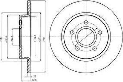 Delphi BG4386C тормозной диск на FORD FOCUS III Turnier