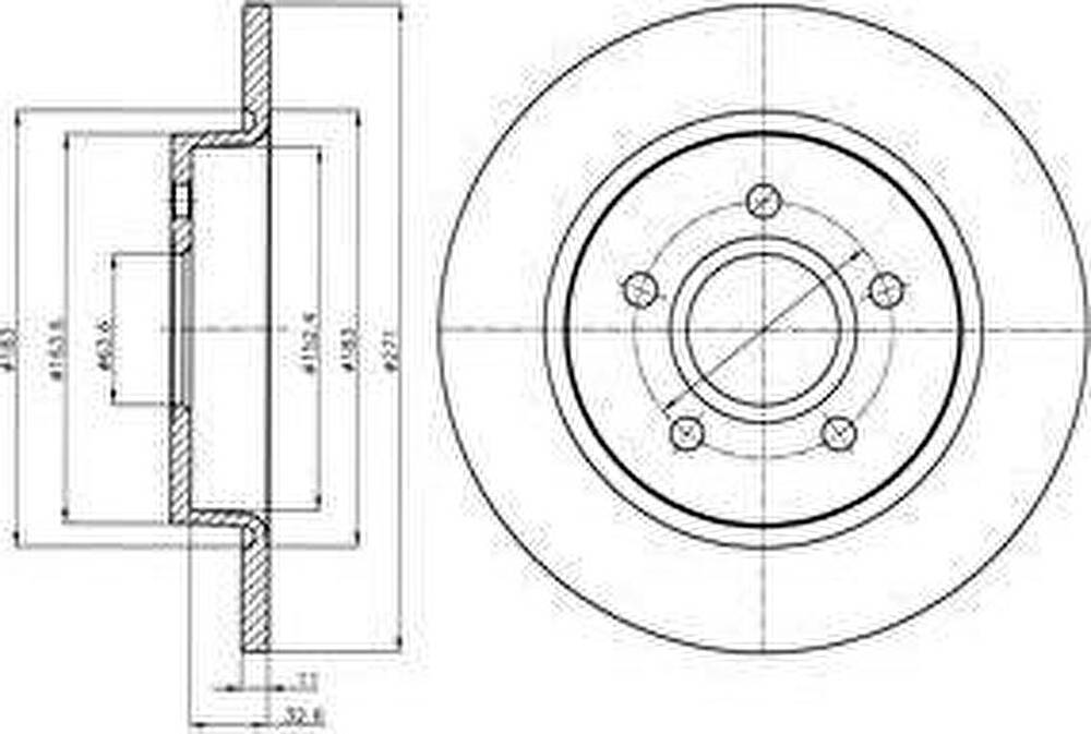 Delphi BG4386C тормозной диск на FORD FOCUS III Turnier