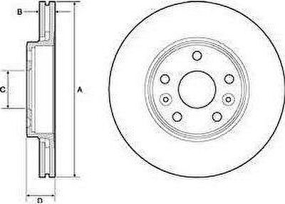 Delphi BG4667C тормозной диск на RENAULT MEGANE II (BM0/1_, CM0/1_)