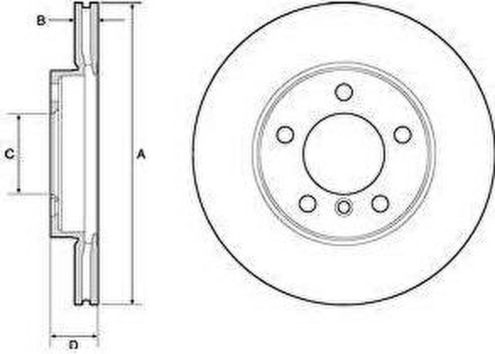Delphi BG4668C тормозной диск на MINI MINI Roadster (R59)