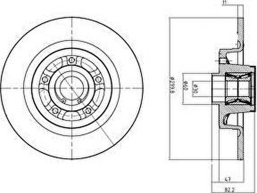 Delphi BG9023RSC тормозной диск на RENAULT ESPACE IV (JK0/1_)