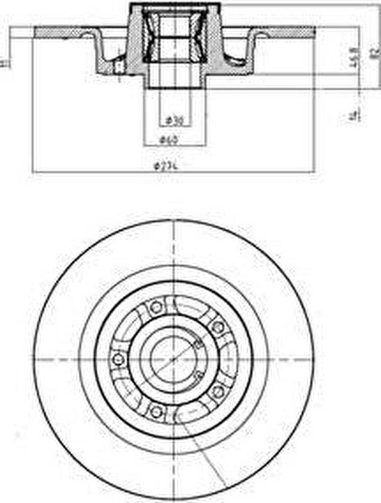 Delphi BG9026RS тормозной диск на RENAULT LAGUNA II (BG0/1_)