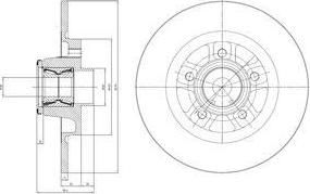 Delphi BG9113RSC тормозной диск на RENAULT KANGOO BE BOP (KW0/1_)