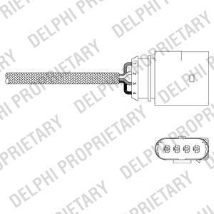 Delphi ES20343-12B1 лямбда-зонд на VW GOLF IV (1J1)