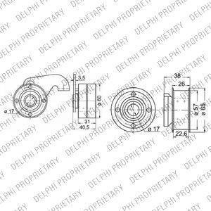 Delphi KDB145 комплект ремня грм на FIAT FIORINO фургон (146)