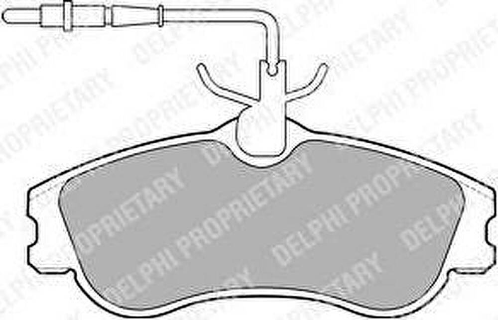 Delphi LP1607 Колодки тормозные CITROEN BERLINGO/PEUGEOT PARTNER 96- передние с датч.