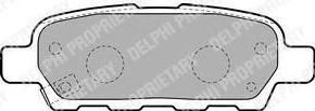 DELPHI Колодки задние NISSAN Qashqai/X-Trail 07->/RENAULT Koleos 08-> (044608H385, LP1807)
