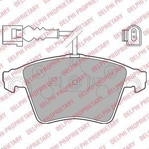 DELPHI Колодки тормозные дисковые VOLKSWAGEN T5/MULTIVAN 03> R16 передние (7H0 698 151, LP1914)