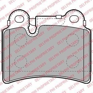 DELPHI Колодки задние VW Touareg 02-10 /Type Brembo /84.7x70.3/t=17mm (LP2061)