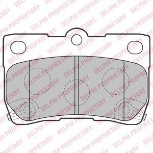 DELPHI Колодки тормозные дисковые LEXUS GS 3.0-4.6 05-/IS 2.2-2.5 05- задние (04466-22190, LP2130)