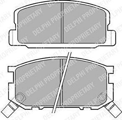 Delphi LP402 комплект тормозных колодок, дисковый тормоз на TOYOTA CELICA купе (RA4_, TA4_)