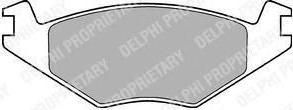 DELPHI Колодки тормозные SEAT Cordoba, Ibiza / VW Golf, Jetta, Polo (LP505)