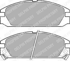 Delphi LP525 комплект тормозных колодок, дисковый тормоз на HONDA ACCORD III (CA)