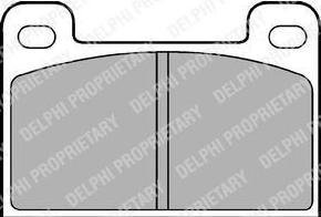 Delphi LP537 комплект тормозных колодок, дисковый тормоз на SKODA RAPID (120G, 130G, 135G)