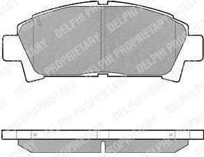 Delphi LP940 комплект тормозных колодок, дисковый тормоз на TOYOTA AVENSIS (_T22_)