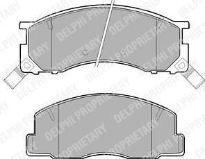 Delphi LP941 комплект тормозных колодок, дисковый тормоз на TOYOTA PREVIA (TCR2_, TCR1_)