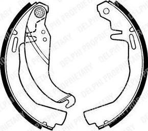 Delphi LS1246 комплект тормозных колодок на OPEL KADETT D (31_-34_, 41_-44_)