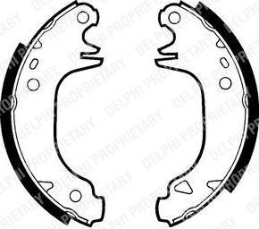 Delphi LS1293 комплект тормозных колодок на PEUGEOT 205 II (20A/C)