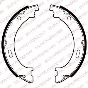 Delphi LS2041 комплект тормозных колодок, стояночная тормозная с на JEEP GRAND CHEROKEE III (WH, WK)
