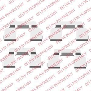 DELPHI Ремкомплект передних колодок RENAULT Logan/Sandero/ PEUGEOT/LADA Largus (7701207066, LX0410)