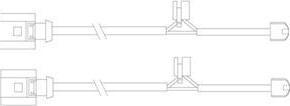 Delphi LZ0205 контрольный контакт, контроль слоя тормозных колод на VW TOUAREG (7LA, 7L6, 7L7)