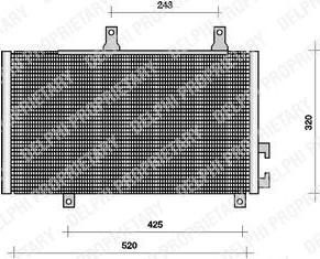 Delphi TSP0225001 конденсатор, кондиционер на ALFA ROMEO 146 (930)