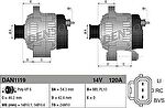Denso DAN1119 генератор на FORD FOCUS II седан (DA_)
