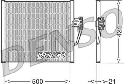 Denso DCN05005 конденсатор, кондиционер на 5 Touring (E39)