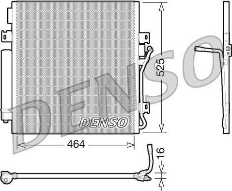 Denso DCN06011 конденсатор, кондиционер на DODGE NITRO