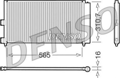 DENSO Радиатор кондиционера FIAT Doblo, Idea, Punto 10.01- (46820833, DCN09070)