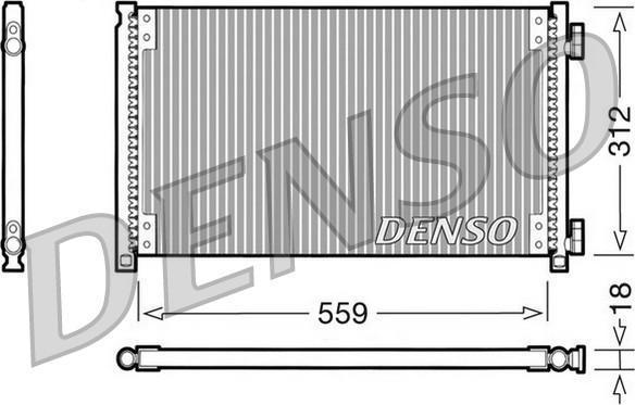 Denso DCN09100 конденсатор, кондиционер на FIAT PUNTO (188)