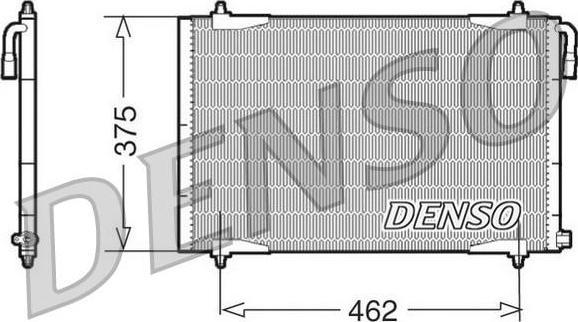 DENSO Конденсор PEUGEOT 206 - 206 CC - 206 SW (6455W7, DCN21006)